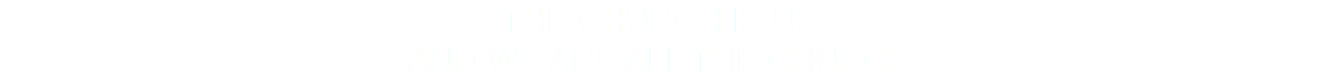 the church IS US and we are all the church